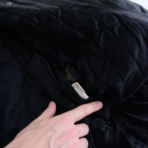 Vintage Giii Black Leather &  Suede Floral Design Zip Up Bomber Jacket Medium - Picture 14 of 15